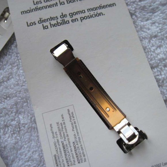 Scunci No Slip Grip Hold Slideproof Stay Put Rubber Teeth Plastic Hair Barrette - Picture 12 of 12